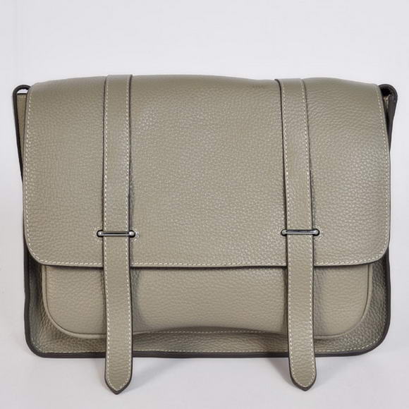 H92110 Hermes Steve 32CM Mens Bag Clemence Grigio